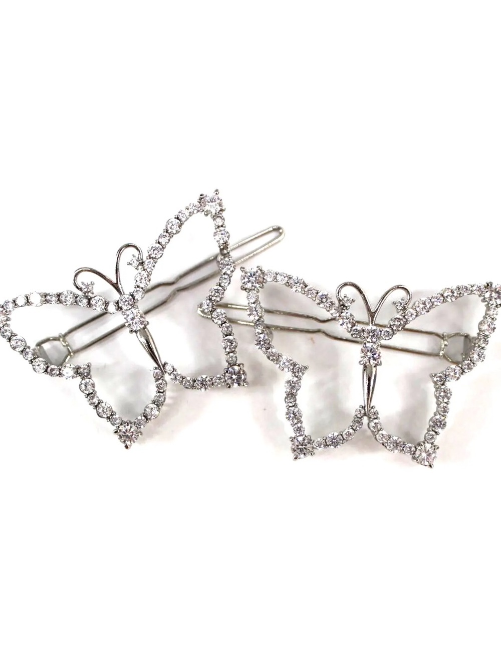 Believe by Brilliance Silver-Plated Cubic Zirconia Butterfly Clips Fall 26 #038